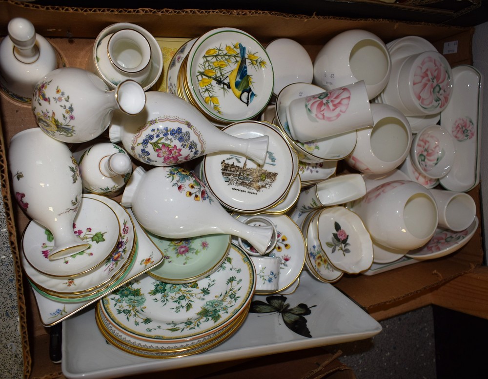 Ceramics - Royal Doulton Anais Anais vases, trinket dishes; Coalport bottle vases, coaster,