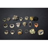 Jewellery - a 925 silver dress ring; others white metal;