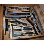 A collection of thirty Dec Prado cast metal models of World War Two battle ships,