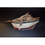 A Vintage French model boat,
