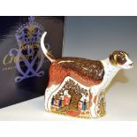 A Royal Crown Derby paperweight Foxhound, boxed,