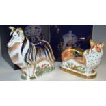 A Royal Crown Derby paperweight, The Royal Windsor Corgi, Limited Edition, boxed,