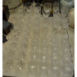 Edinburgh Crystal - a set of six champagne flutes; whisky tumblers; port glasses;