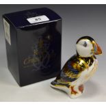 A Royal Crown Derby paperweight, Puffin, boxed,