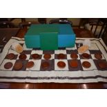 A Jaques outdoor chess/draughts set,