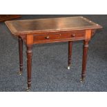 A Victorian mahogany rounded rectangular writing table,