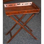 A George III mahogany butler's tray and stand,