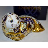 A Royal Crown Derby paperweight Harbour Seal, Limited Edition, boxed,