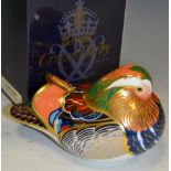 A Royal Crown Derby paperweight, Mandarin Duck, boxed,