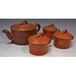 A Yixing type terracotta teapot,