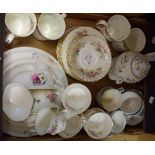 Ceramics - a Royal Albert Moss Rose six setting tea set; Lady Carlyle pattern mugs; etc.