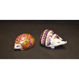 A Royal Crown Derby paperweight, Orchard Hedgehog, Collector's Guild Exclusive, gold stopper,