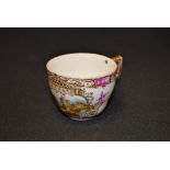 A Meissen Marcolini period ogee shaped cabinet cup,