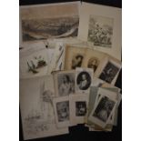 An interesting collection of prnts and engravings, various subjects, portraits, etc,