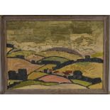 British/Irish School (20th century) Abstract Landscape oil on hardboard,