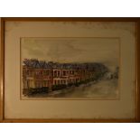 Anthony Gross Allison Road, Finsbury signed and dated 1939, label to verso, watercolour,