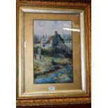 C** Johnson (early 20th century) River Cottage signed, watercolour, 39.