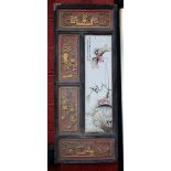 A large Chinese porcelain wall plaque