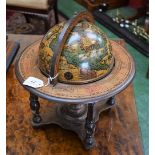 A terrestrial desk globe