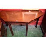 A large George III mahogany canted rectangular 'serving table', possibly Irish, c.