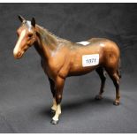 A Beswick ceramic model of a large brown horse