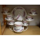 A Shelley Blenheim six setting tea service, with milk,