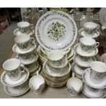 A Colclough Sedgley pattern part dinner and tea service comprising dinner plates, salad plates,