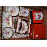 A Royal Crown Derby Posies preserve jar and cover, first quality, boxed; others,