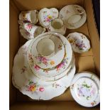 Royal Crown Derby Posies - a ginger jar and cover; a pair of coffee cans and saucers;