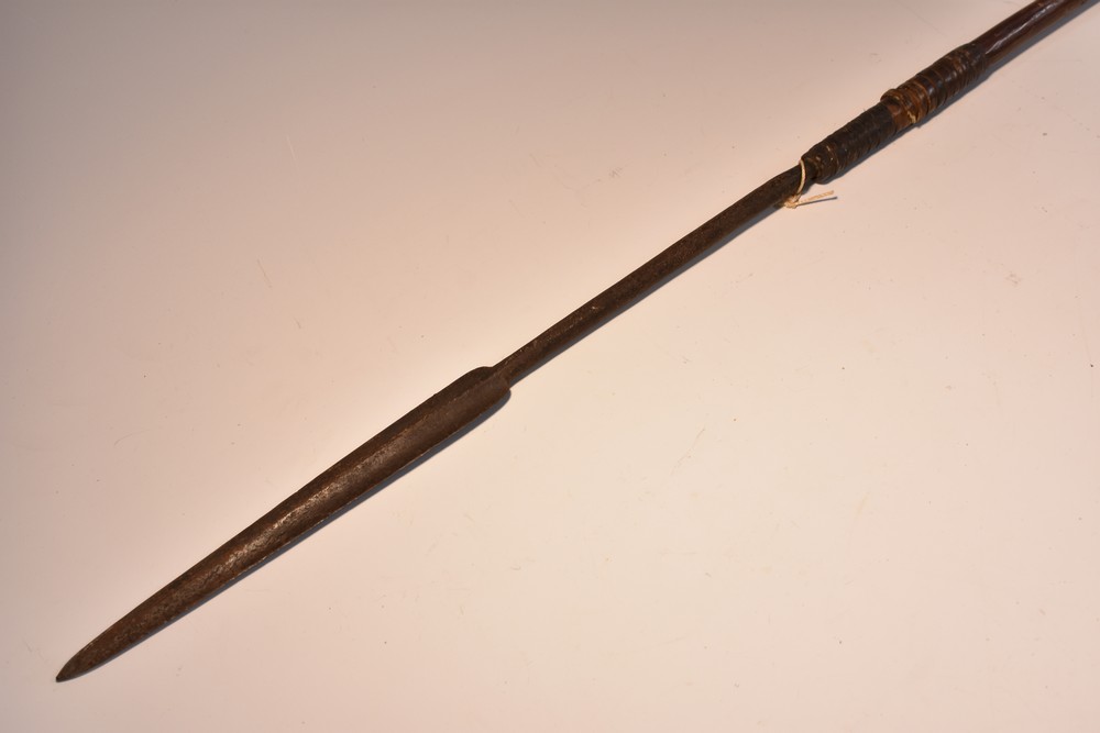 Tribal Art - an African assegai spear,