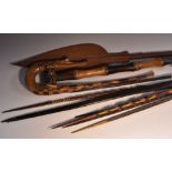Tribal Art - a collection of cane and hardwood spears,