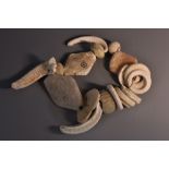 Antiquities - a string of Mesopotamian quoit-shaped beads;