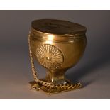 A late 19th century French brass novelty table vesta, as an uhlan helmet,