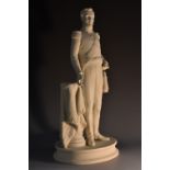 A Copeland Parian ware library figure, of Field Marshall Arthur Wellesley,