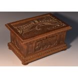 A 19th century Venetian rectangular casket,