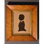 English School (19th century), a silhouette, of George Longman Wood as a school boy, half-length,