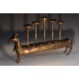 A large Indian/Middle Eastern bronze lamp or incense burner,
