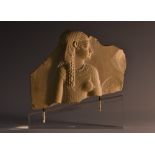 A Museum-type plaster study, of a figural bas relief, after the Ancient Egyptian, 10cm high,