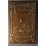 Sir William Hamo Thornycroft RA (1850-1925), a bronze presentation plaque,