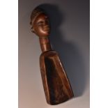 Tribal Art - an African hardwood figural scoop,