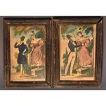 English School (early 19th century), a pair of satires, The Husband and The Lover, Pubished by J.