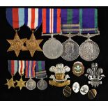 Medals, WW2, group of five, 1939-1945 Star, France and Germany Star, 1939-1945 War Medal,