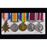 Medals, WW1 Trio, Notts & Derby, LSGC & Meritorious Medal, S.
