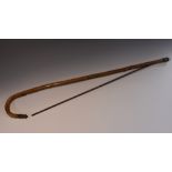 A Victorian gentleman gardener's metamorphic walking stick, by Holtzapffel & Co, London,