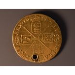 **Amend description**A James II 1688 one Guinea gold coin, 8.