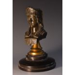 A 19th century French Grecian Revival figural candlestick,