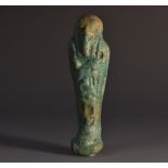 Antiquities - an Ancient Egyptian faience ushabti, typical turquoise glaze,