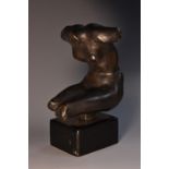 After Rodin, a dark patinated bronze, of a torso, marked Reproduction Musee Rodin, Procede Giraudon,