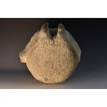 Natural History - a large whale vertebrae, partially petrified,
