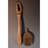 Tribal Art - a South Seas hardwood lime spatula, possibly Massim Trobriand Islands,